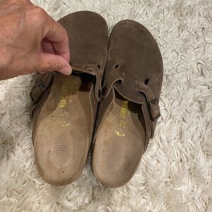 Birkenstock Chocolate Suede Slip-Ons